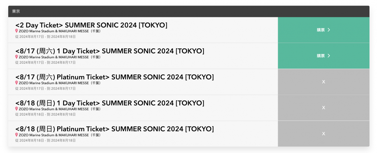 Summer Sonic 2024｜東京大阪場門票／陣容名單／時間表攻略 日本年度夏日音樂盛事！