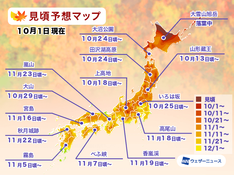 全日本紅葉預測2024！最佳賞楓時間情報最前線：最早10月中旬＋全國紅葉名所秘境排名