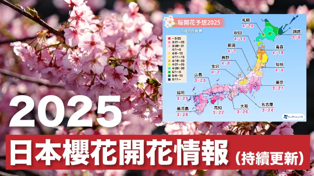 日本櫻花預測2025｜全國最佳賞櫻時間、開花滿開情報！最早3月上旬＋10大賞櫻景點推介